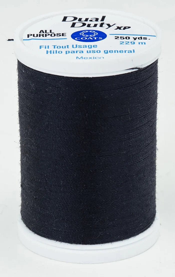 Black- Dual Duty XP Polyester Thread 250yds