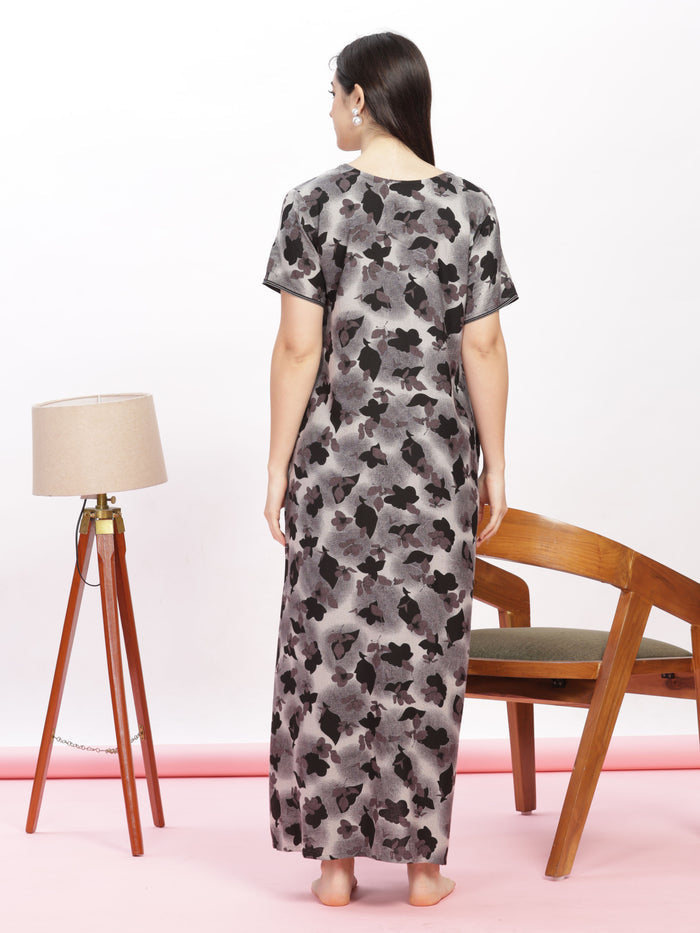 Elegant Black Alpine Designer Nighty for Women