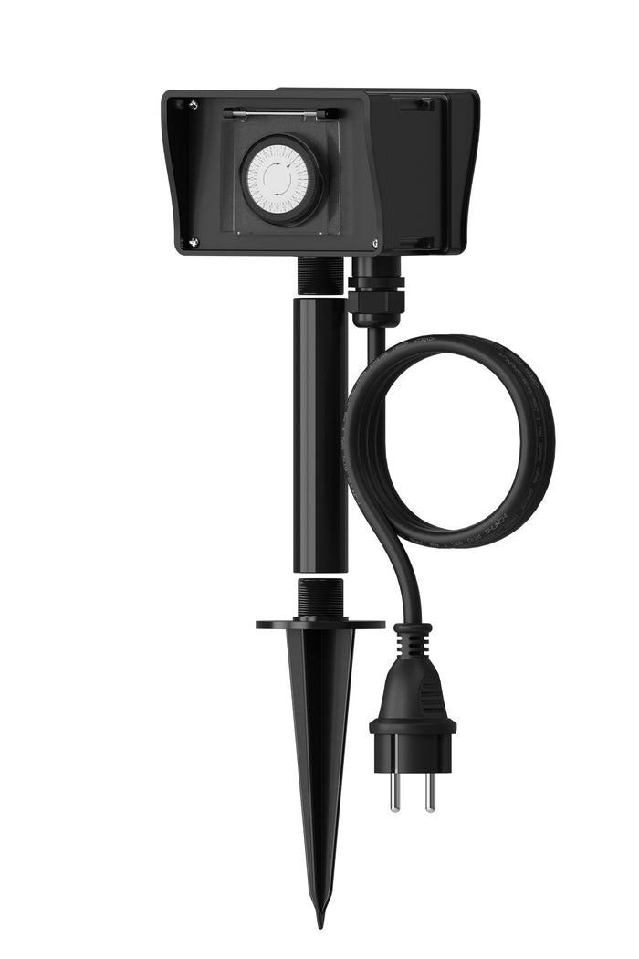 Calex Garden Receptacle - 2-way - Ground pen - Timer - 1.4m cable