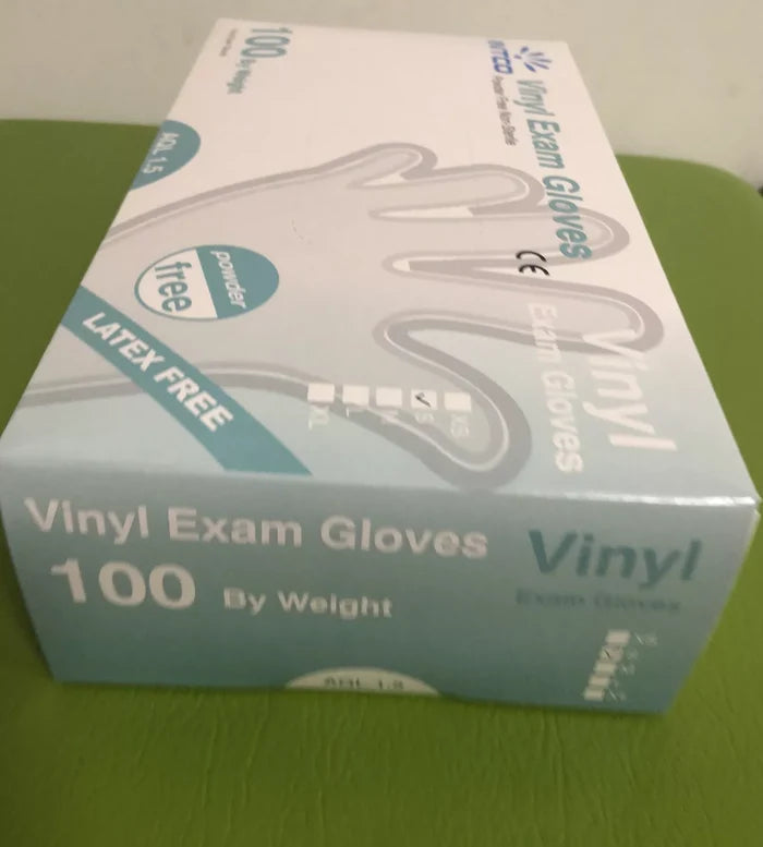 Vinyl Exam Gloves 100 By Weight