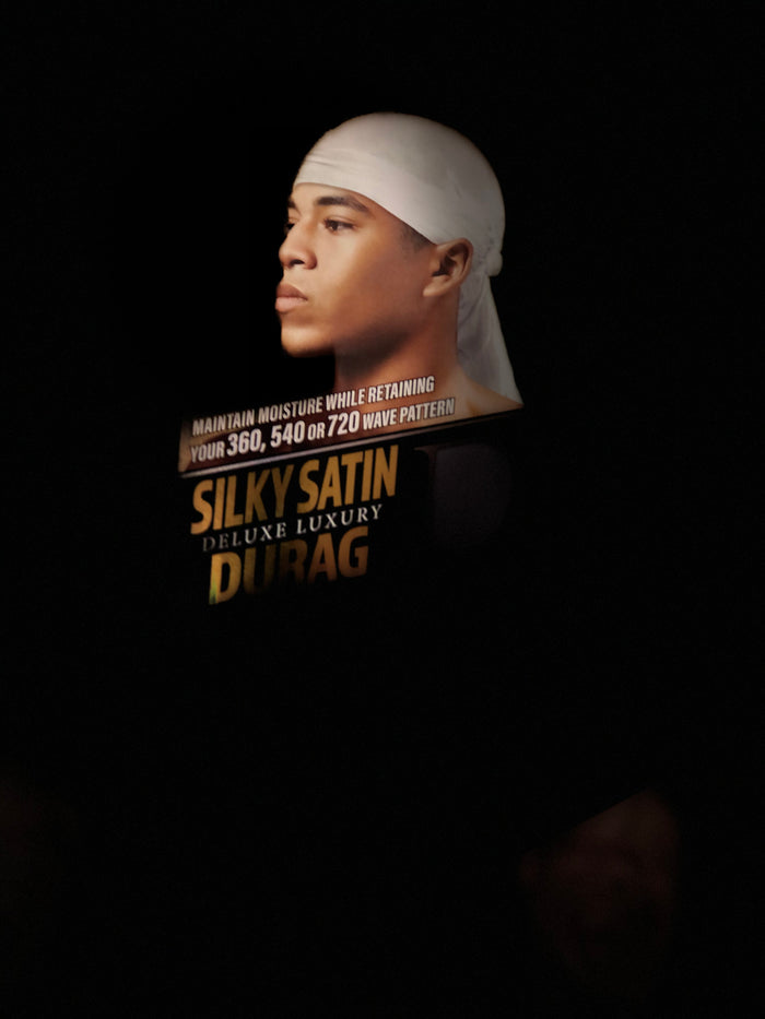 Dream Silky and Shiny Deluxe Du-Rag White #007W - Dozen Pack - Palms Fashion Inc.