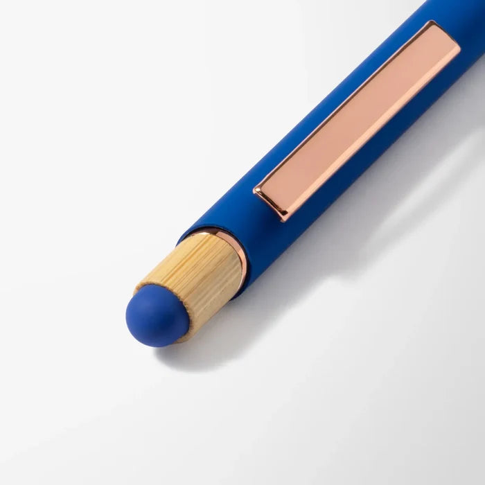 Engraved Recycled Soft Touch Portia Pen with Rose Gold Trim