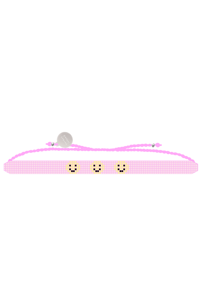 HANDMADE GLASS BEADS FRIENDSHIP HAPPY FACE BRACELET