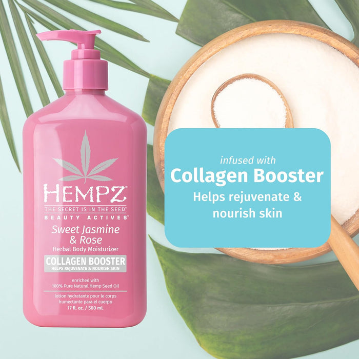 HEMPZ Body Lotion - Sweet Jasmine & Rose Daily Moisturizing Cream 17oz