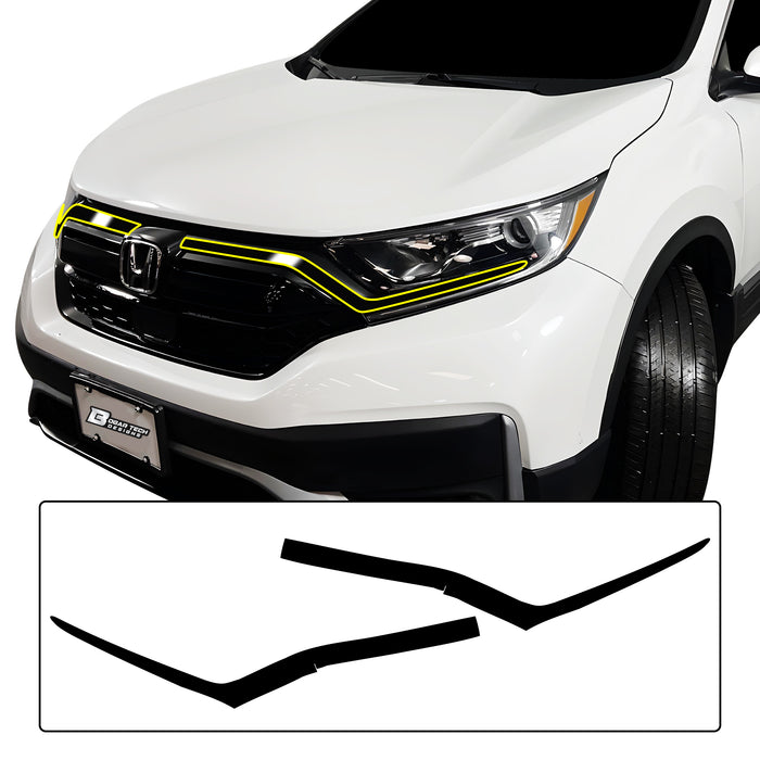 Vinyl Chrome Delete Wheel Sides Front Rear Trunk Trim Blackout Decal Stickers Overlay Film Fits Honda CR - V 2017 - 2022 - Bogar Tech Designs