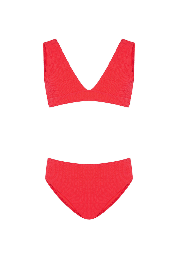 KIDS SWIMWEAR BIKINI AQUA STRAWBERRY NEON 2-5y