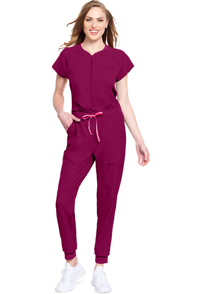 Med Couture Amp Zip Front Scrub Jumpsuit