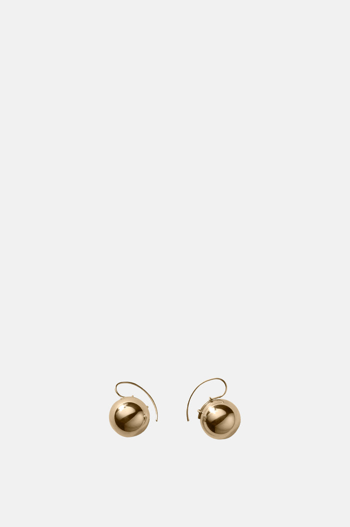 Annika Inez Petite Sphere Drop Earrings Gold.