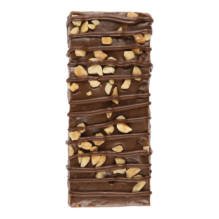 Peanut butter choc melt flavoured vegan protein bar.