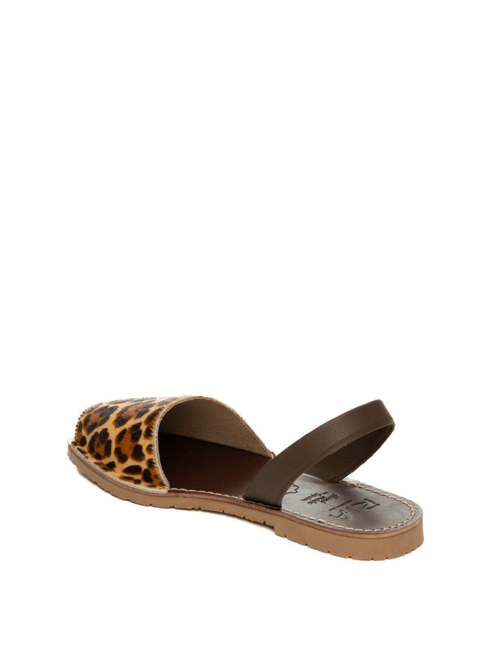 RIA MENORCA sandalo flat pelle argento 20002 JAVA-LEOPARD