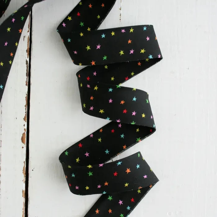 Starry Vivid Rainbow - 2.5" Bias Quilt Binding