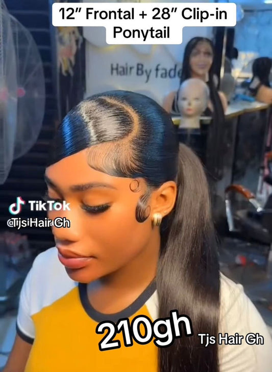 12" Frontal + 28" STW Ponytail