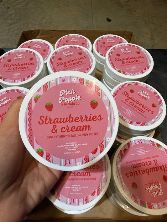 Strawberries & cream whipped body butter