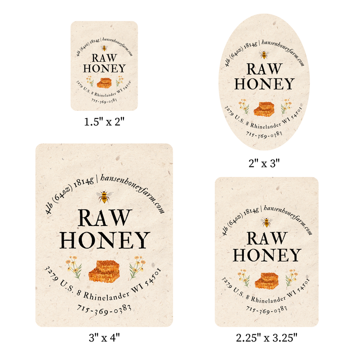 Antique Raw Honey Label