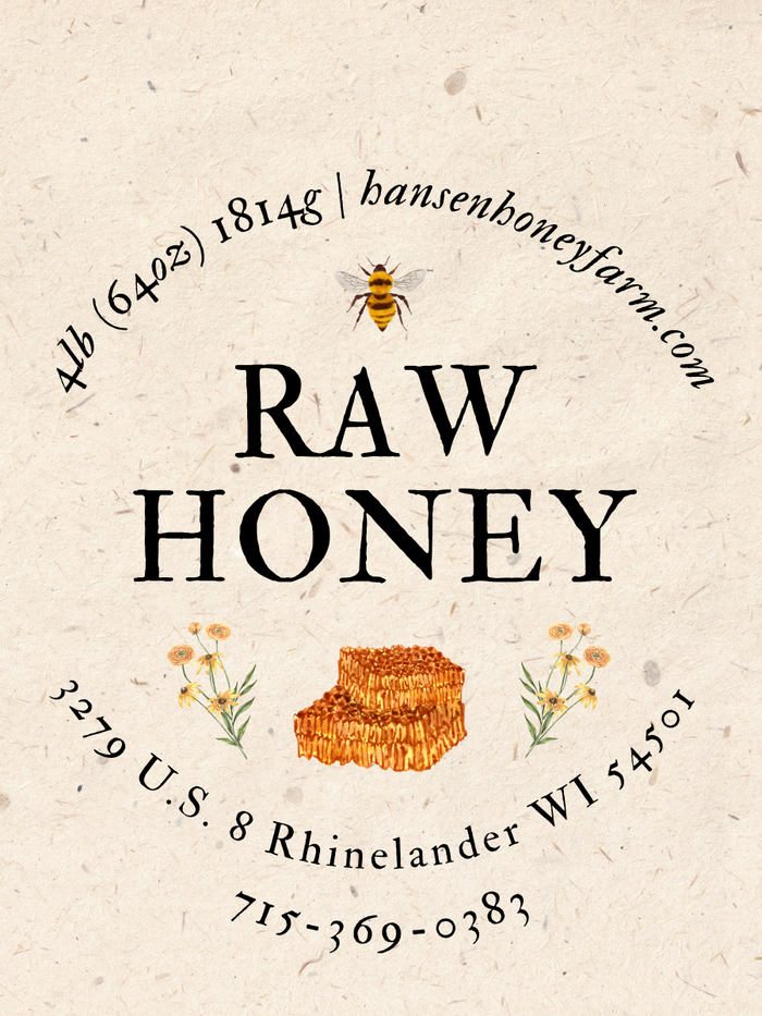 Antique Raw Honey Label