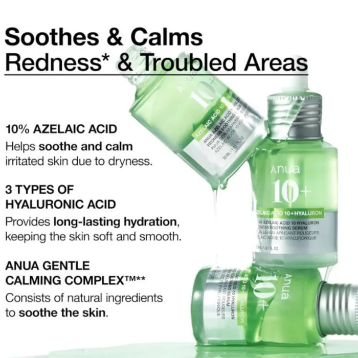 ANUA Azelaic Acid 10 Hyaluron Redness Soothing Serum 30 ML - DOKAN