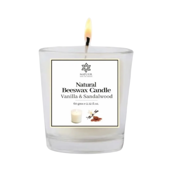 Beeswax Candle - Vanilla & Sandalwood