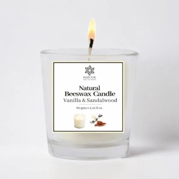 Beeswax Candle - Vanilla & Sandalwood