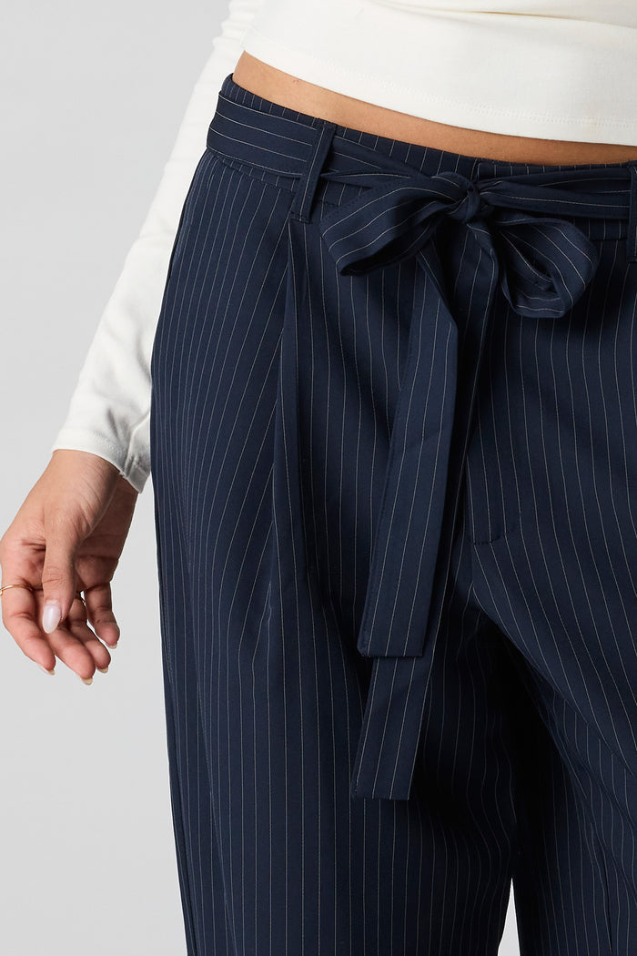 Belted Wide Leg Dress Pant