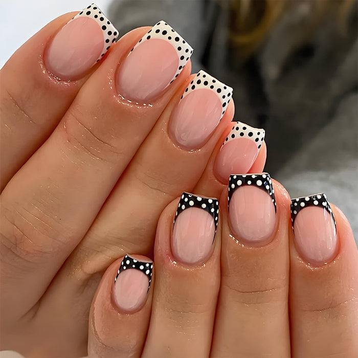 Black and white polka dots