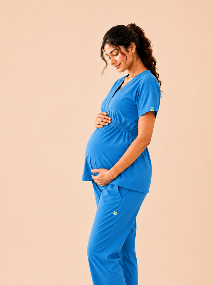BLUE MATERNITY SCRUB FOR WOMEN