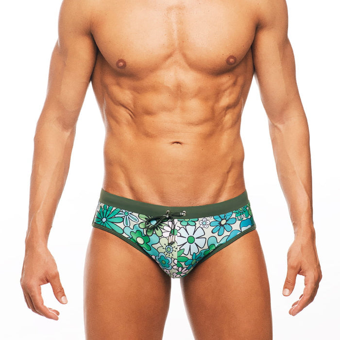 Botanical Vines - Lo Rise Swim Brief