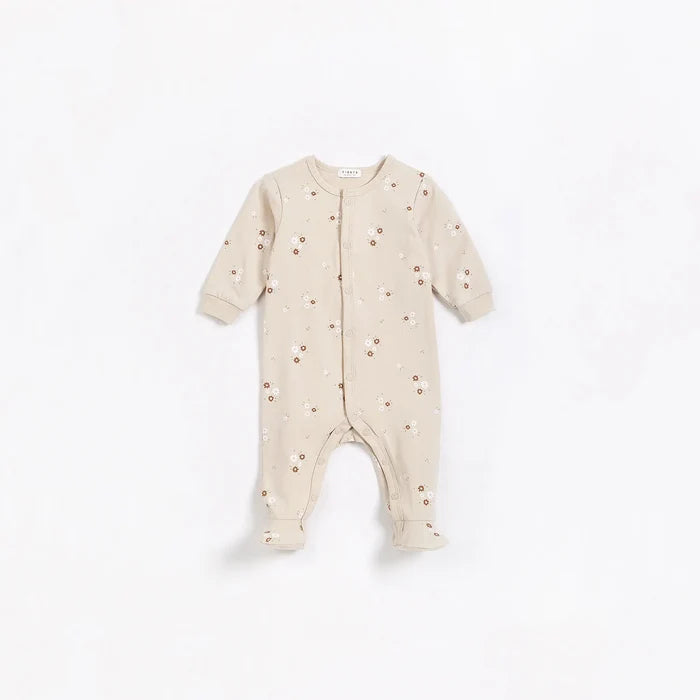 Bouquet Print on Beige Sleeper | Petit Lem - Jenni Kidz