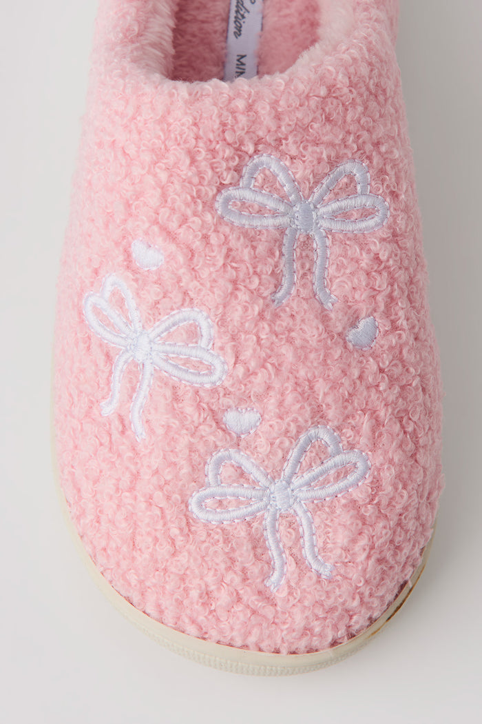 Bow Sherpa Slippers