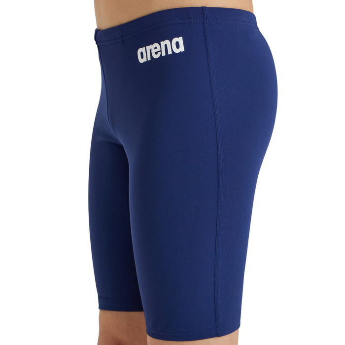 BOY'S TEAM SWIM JAMMER SOLID NAVY-WHITE
