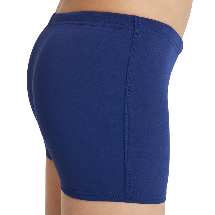 BOY'S TEAM SWIM SHORT SOLID NAVY-WHITE