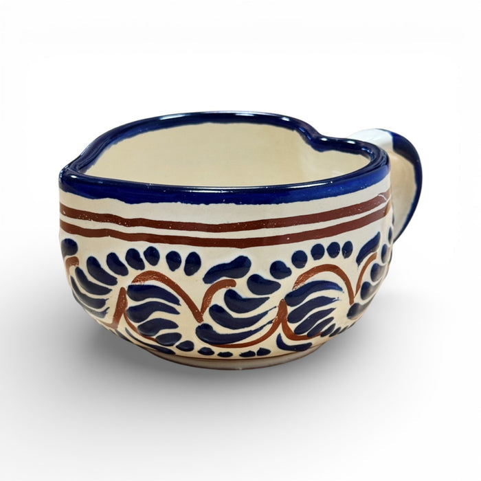 Brown & Navy Heart Shaped Talavera Mug