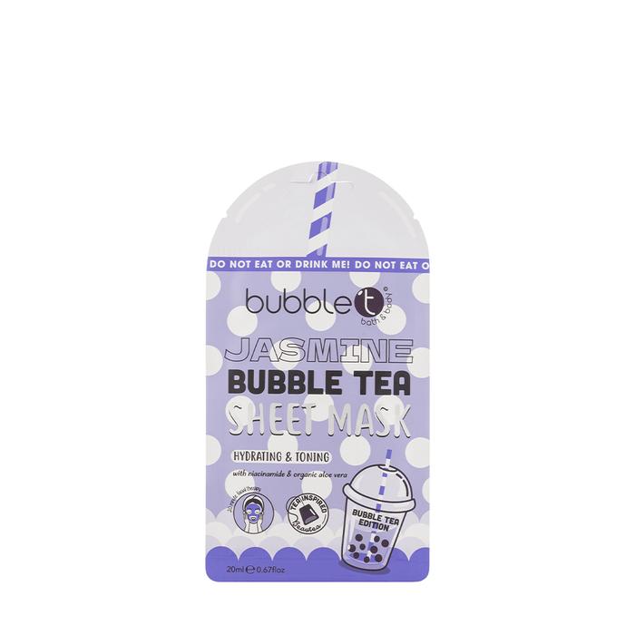 Bubble T Face Sheet Mask Jasmine With Aloe Vera & Niacinamide 20ml - Beauty Tribe