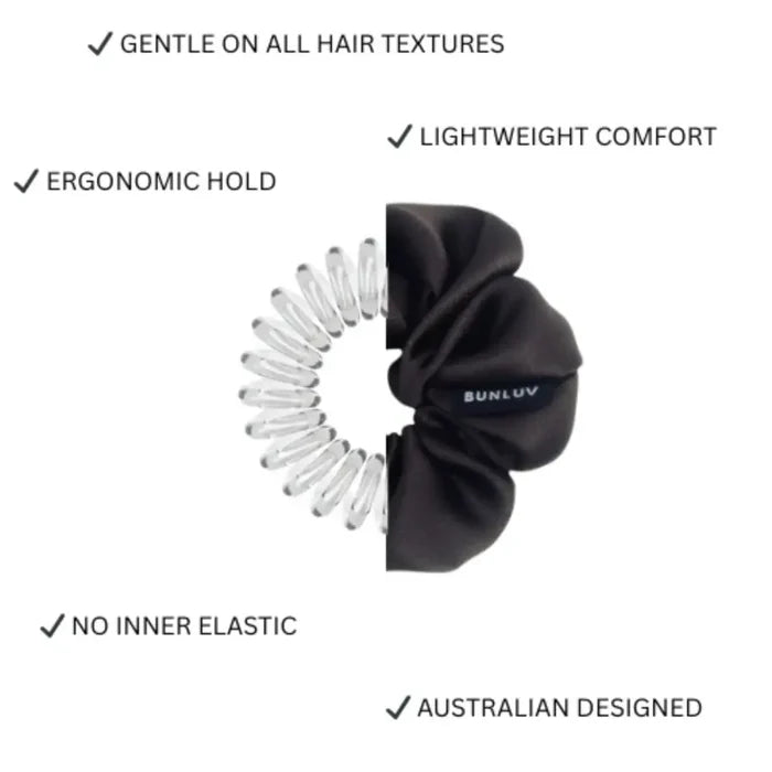 BUNLUV Mulberry Silk Scrunchie Dark Chocolate