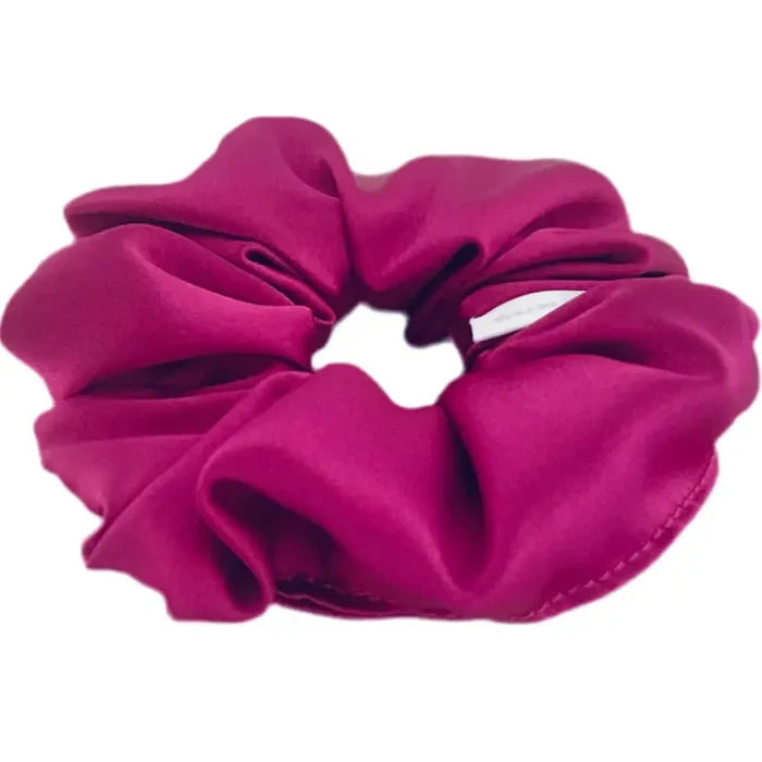 BUNLUV Satin Scrunchie Hot Pink