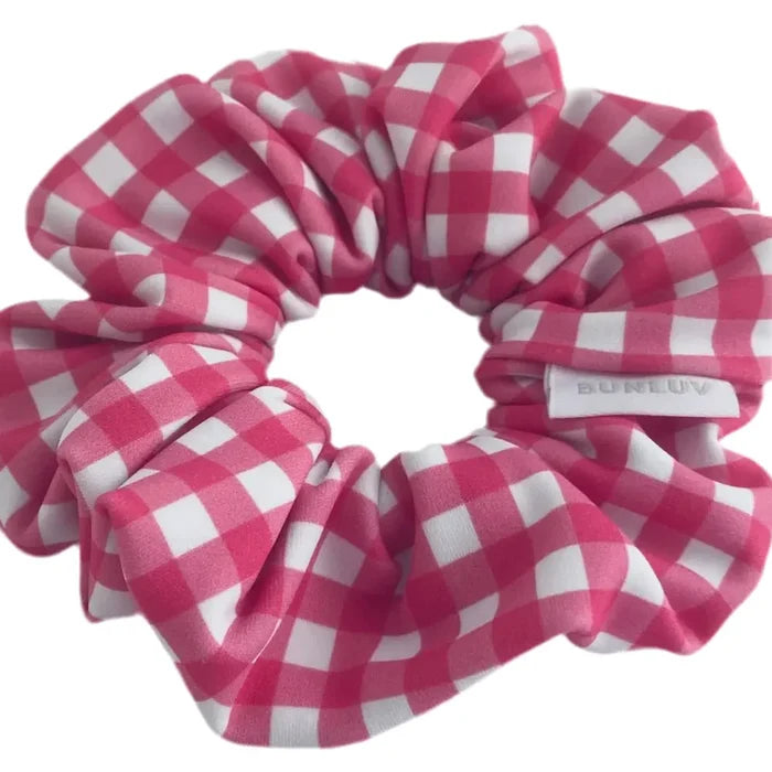 BUNLUV Swim Scrunchie Pink Gingham