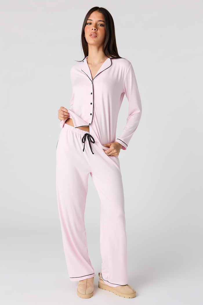 Button-Up Top & Pant Pajama Set