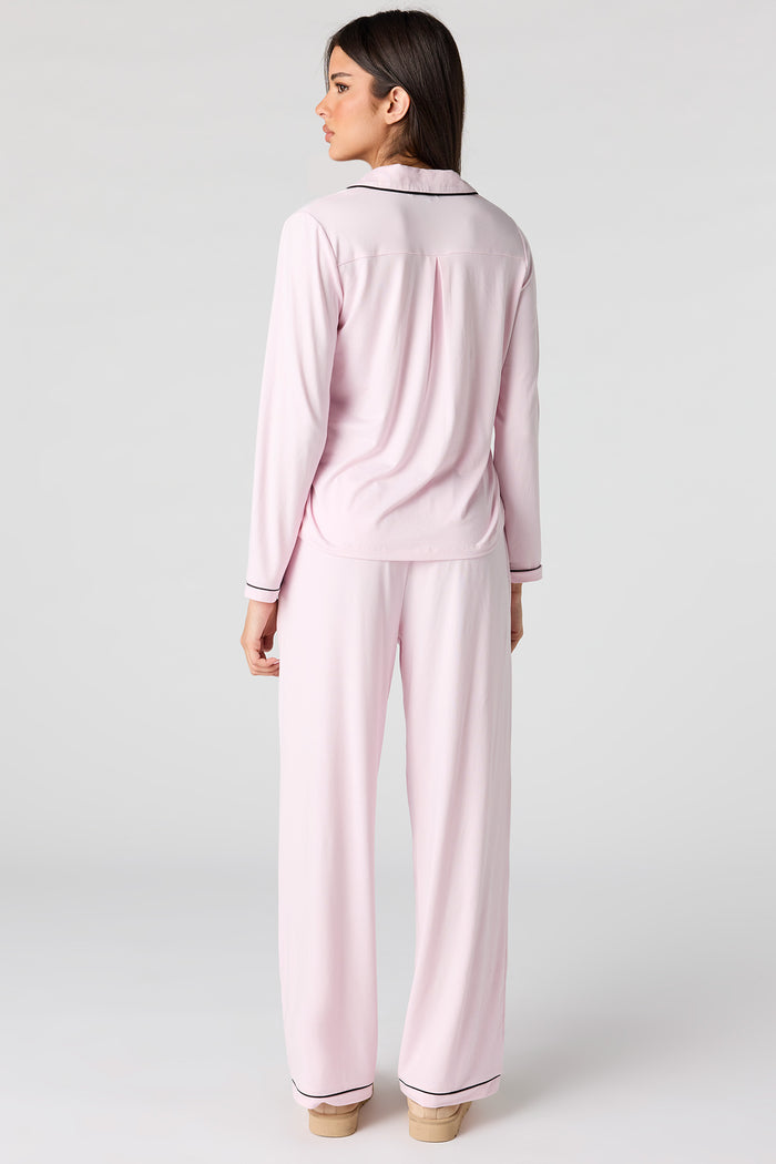 Button-Up Top & Pant Pajama Set