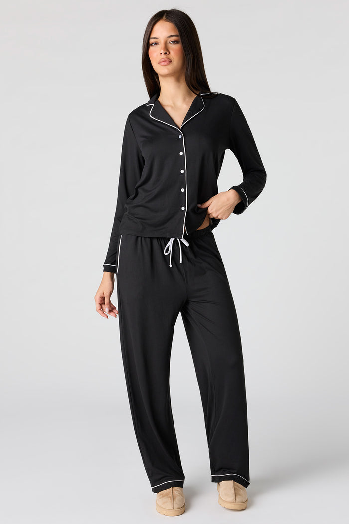 Button-Up Top & Pant Pajama Set
