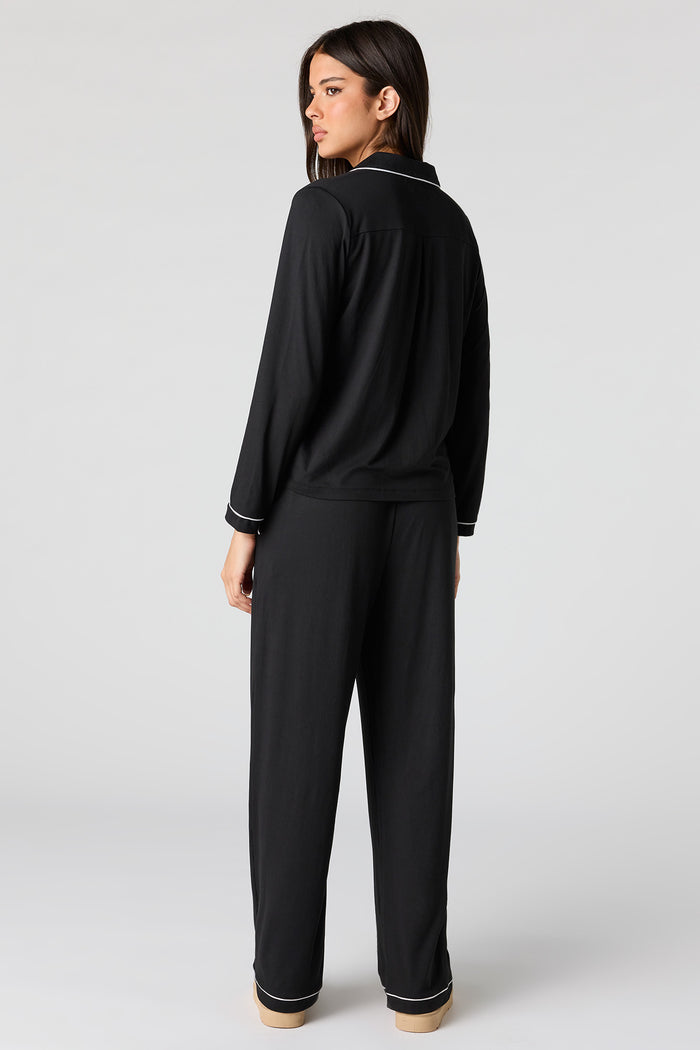 Button-Up Top & Pant Pajama Set