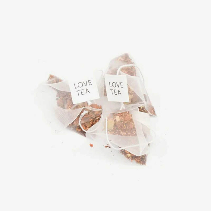 Love Tea Caffeine Free Chai Pyramid Tea Bags, alternative to traditional blends.