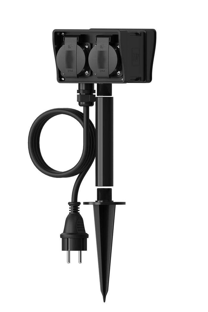 Calex Garden Receptacle - 2-way - Ground pen - Timer - 1.4m cable