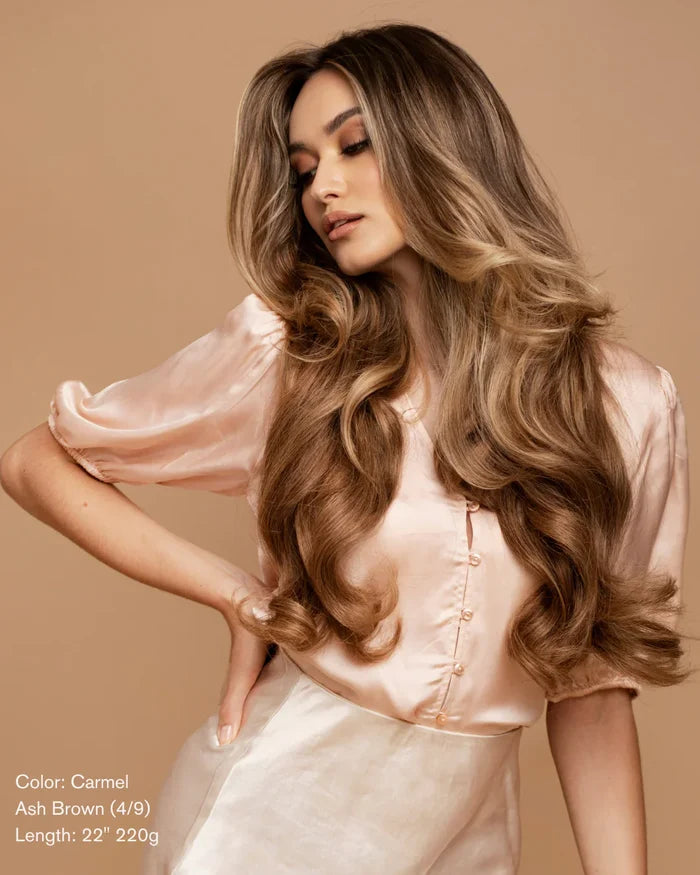 Caramel Ash Blend (4/9) 20" 220g - Clip-Ins