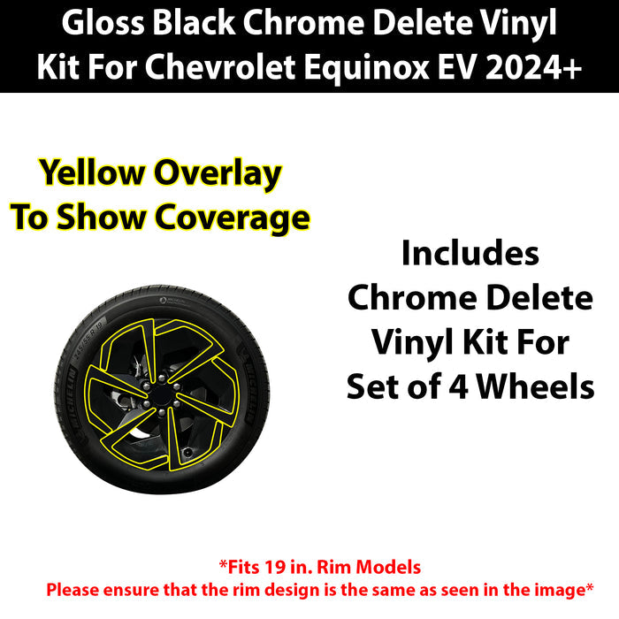 Fits Chevrolet Equinox EV 2024+ Vinyl Chrome Delete Grille Blackout Decal Stickers Overlay Film - Bogar Tech Designs