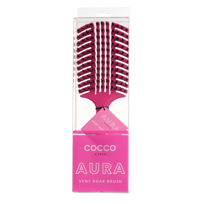 COCCO® Aura Vent Boar Brush (Pink)