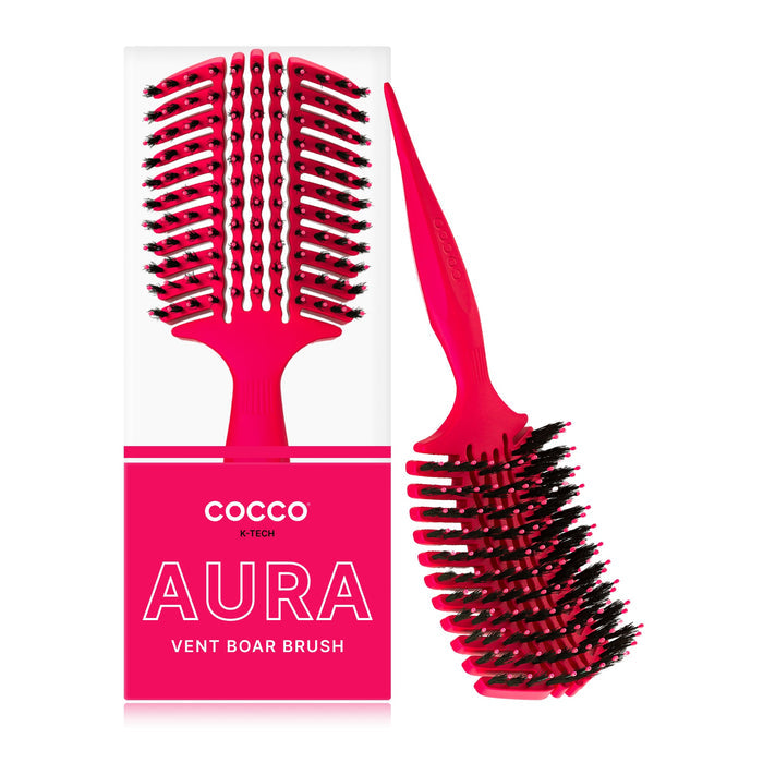 COCCO® Aura Vent Boar Brush (Pink)