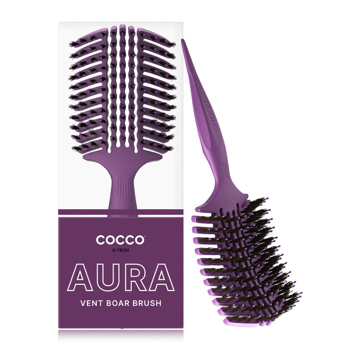COCCO® Aura Vent Boar Brush (Purple)