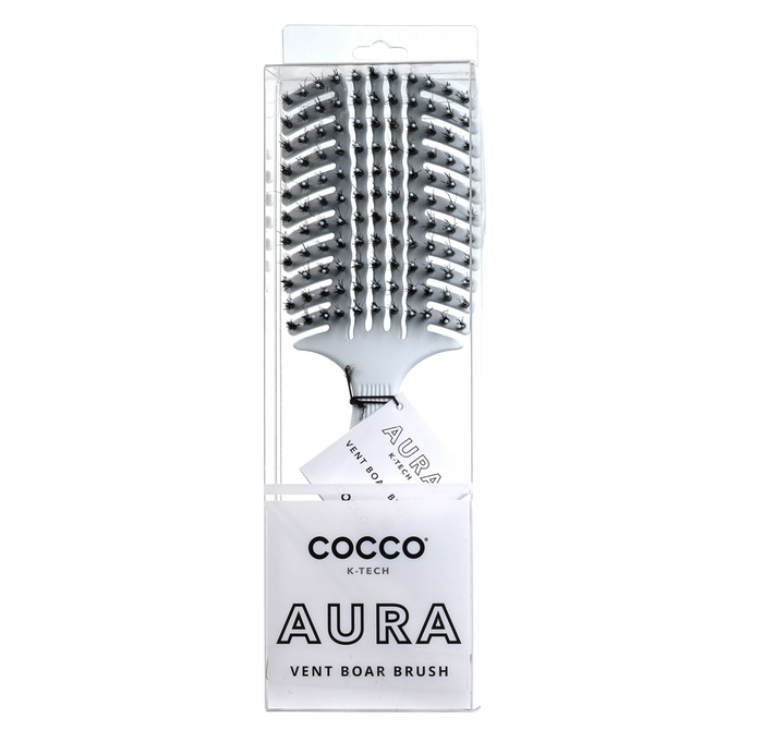 COCCO® Aura Vent Boar Brush (White)