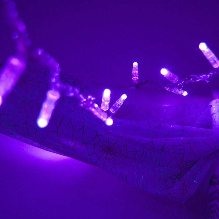 Core Connect 20m 200 Purple Connectable Fairy Lights Clear Cable