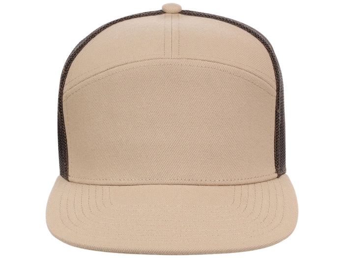 Crowns by Lids Birdie 7-Panel Trucker - Khaki/Brown