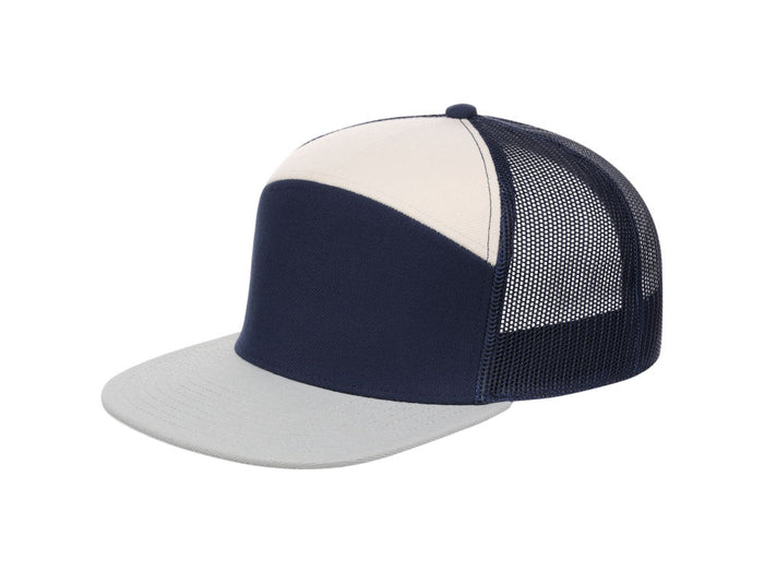 Crowns by Lids Birdie 7-Panel Trucker - Navy/Light Blue/Ivory
